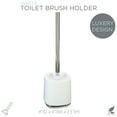 thumbnail image 3 of Bath Bliss Luxury Plastic Toilet Brush Holder in White, 3 of 6