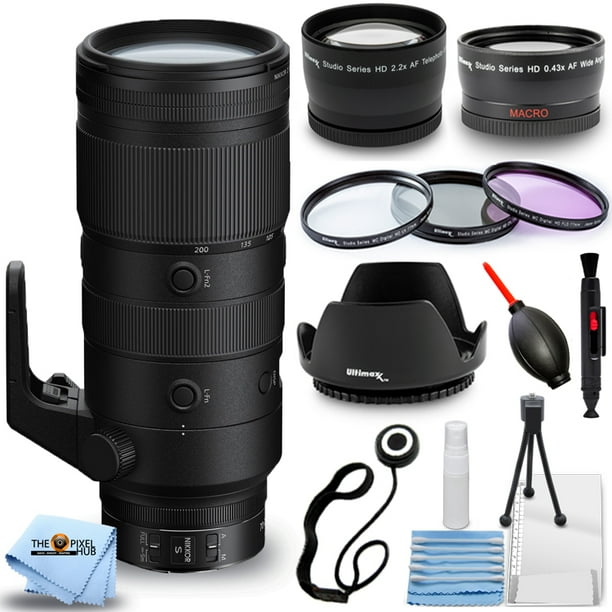 Nikon Nikkor Z 70 0mm F 2 8 Vr S Lens Pro Bundle With Telephoto And Wide Angle Lenses Filter Kit Tulip Hood Lens And More Walmart Com Walmart Com