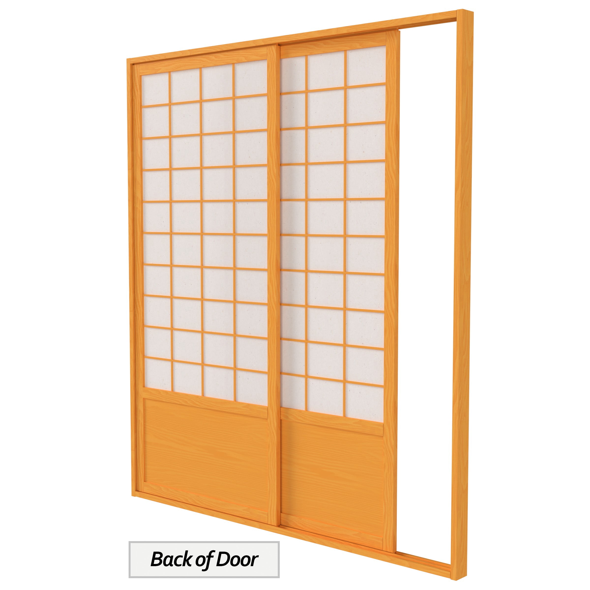 Red Lantern 7 ft. Tall Zen Shoji Sliding Door Kit (Double - Sided) - Honey