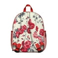 thumbnail image 2 of Floral and Leopard Print Students Backpack - Rustic Farmhouse Style with Watercolor Flower Pattern, Lightweight and Durable for School and Travel, 2 of 3