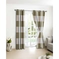 thumbnail image 4 of Fsddascl Brown Plaid Blackout Curtains for Bedroom/Living Room, Thermal Insulated Kitchen Curtains, Spring Summer Farmhouse Buffalo Checkered Grommet Darkening Window Treatment Drapes 42"x54"x2, 4 of 8