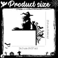thumbnail image 5 of sruoe Halloween Witch Door Topper, Halloween Metal Witch Silhouette Sign, Halloween Door Corner Art, Halloween Home Decor for Front Door, Wall, Porch Display, 5 of 8