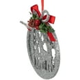 thumbnail image 4 of Northlight 2-D Glitter Reindeer Family Silhouette Christmas Ornament Disc - 4.5" - Silver, 4 of 5