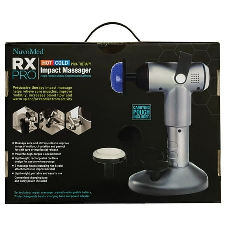 NuvoMed - RX-2 Pro Hot and Cold Therapy Portable Impact Massager - Black