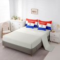 thumbnail image 3 of Manfei Paraguay Flag 7 Pieces Full Size Bedding Sets,World Patriot Full Size Bed in a Bag,Red White Blue,Light Gray Reversible, 3 of 7