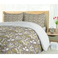 thumbnail image 5 of Ambesonne Botanic Duvet Cover Sets, Cactus Plants Along Flowers, 2-King, Pale Green and Warm Taupe, 5 of 7