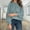Blue, variant on Athletic Tops for Women Crew Neck Long Sleeve Solid Color Womens Sweatshirts Plus Size Soft and Cozy Loose Cable Knit Sweater Women Trendy Fall and Winter for Work Appropriate Sweater