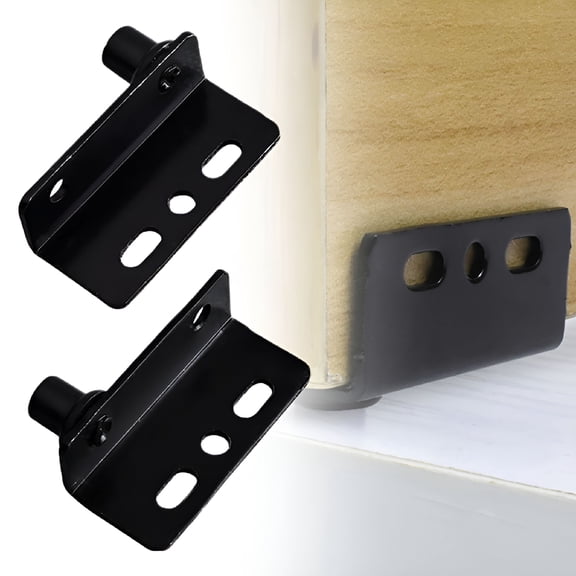 ZHZFKQ 2026 New 2Pcs Pivot Hinges Black Heavy Duty Concealed Shaft Door Hinges with Bushing,For Door Installation,Cabinet Doors,Furniture Repair,Heavy-Duty Applications,Home Improvement