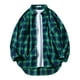 thumbnail image 1 of Camisas s Para Hombre Interior Camisa de manga larga con solapa y hebilla de entramado para hombre (Green, XL), 1 of 3
