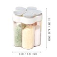 thumbnail image 3 of Portable Travel Spice Jars 5 in 1 Seasoning Containers Multi Spice Dispenser with Lids Labels Salt Pepper Shaker Clear Condiment Bottles for Camping Hiking BBQ Picnic, 3 of 4
