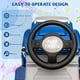 thumbnail image 5 of Coche eléctrico interactivo para niños 6V, automóvil para bebés con área de almacenamiento grande, música, 2 faros, 5 luces LED, incluye batería recargable 6V (azul oscuro), 5 of 7