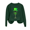 thumbnail image 4 of NuoCaiYun Sweatshirts for Women St. Patrick's Day Printed Long Sleeved Round Neck Fashionable Casual Hooded Sweatshirt Tops, 4 of 6
