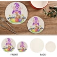 thumbnail image 4 of FREEAMG Easter Gnome Heat Resistant Trivets Potholders 2PCS,Round Cotton Weave Handmade Pot Holder, Non-Slip Hot Mats Kitchen Dining Plate Mat45, 4 of 7