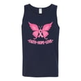 thumbnail image 2 of Wild Bobby, Butterfly Pink Ribbon Faith Hope Love, Breast Cancer Awareness, Men Graphic Tank Top, Navy, XX-Large, 2 of 5