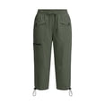 thumbnail image 5 of Heisall Womens Capris with Pockets Stretch Lightweight Casual Cargo Pants Rolled Hem Summer Cropped Trousers Outdoor Clothes, 5 of 8