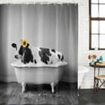 thumbnail image 2 of Funny Cow Shower Curtain, Waterproof Shower Curtains for Bathroom, Cute Art Vintage Lovely Animals on Bathtub Washable Fabric Bathtub Curtain Set Bath Decor with 12 Hooks Long 72"x84", 2 of 8