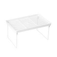 thumbnail image 3 of Yeacher Stackable Countertop Shelf Cabinet Cupboard Organizer Multi-Function Concise Kitchen Storage Rack Foldable Storage Shelf Small Storage Rack for Bathroom Pantry, 3 of 7