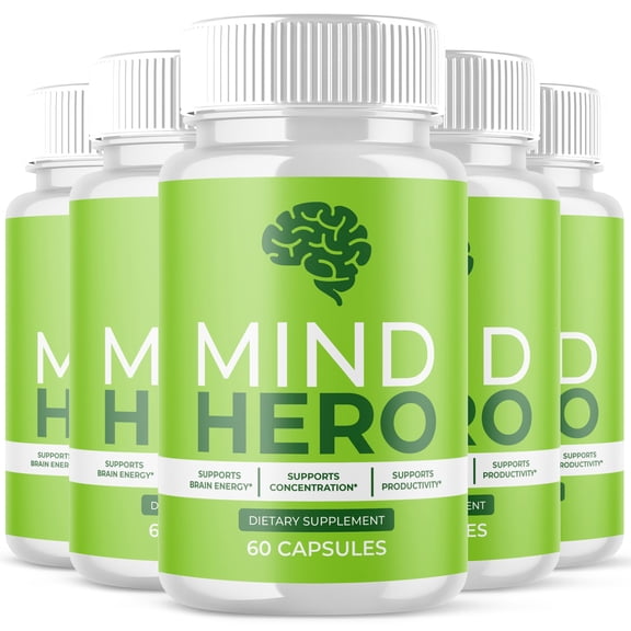 Mind Hero Advanced Formula Brain Support Pills Maximum Strength Supplement MindHero 300 Capsules
