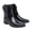 2-Black, variant on Mepaouo Men's Cowboy Boots Square Closed Toe Work Boots Waterproof Lightweight Mid Calf Booties