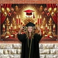 thumbnail image 3 of DAMAI Congrats Grad Backdrop Gold Graduation Party Backdrop for Photography 5.9x3.6FT Class of 2025 Congratulate Graduation Prom Party Decorations Banner Photo Studio Props ﻿, 3 of 6