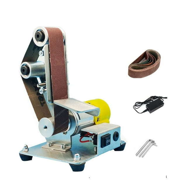 Multifunctional Desktop Vertical Miniature Mini Electric Belt Machine DIY Polishing Machine Fixed Angle Grinder ,Wide Use
