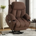 thumbnail image 3 of SEGMART Electric Power Lift Recliner Chair, Heavy Duty Classic Fabric Sofa Chair for Elderly, Ergonomic Lounge Single Sofa with Plush Extended Arms and Remote Control, 4 Positions,Brown, 3 of 9