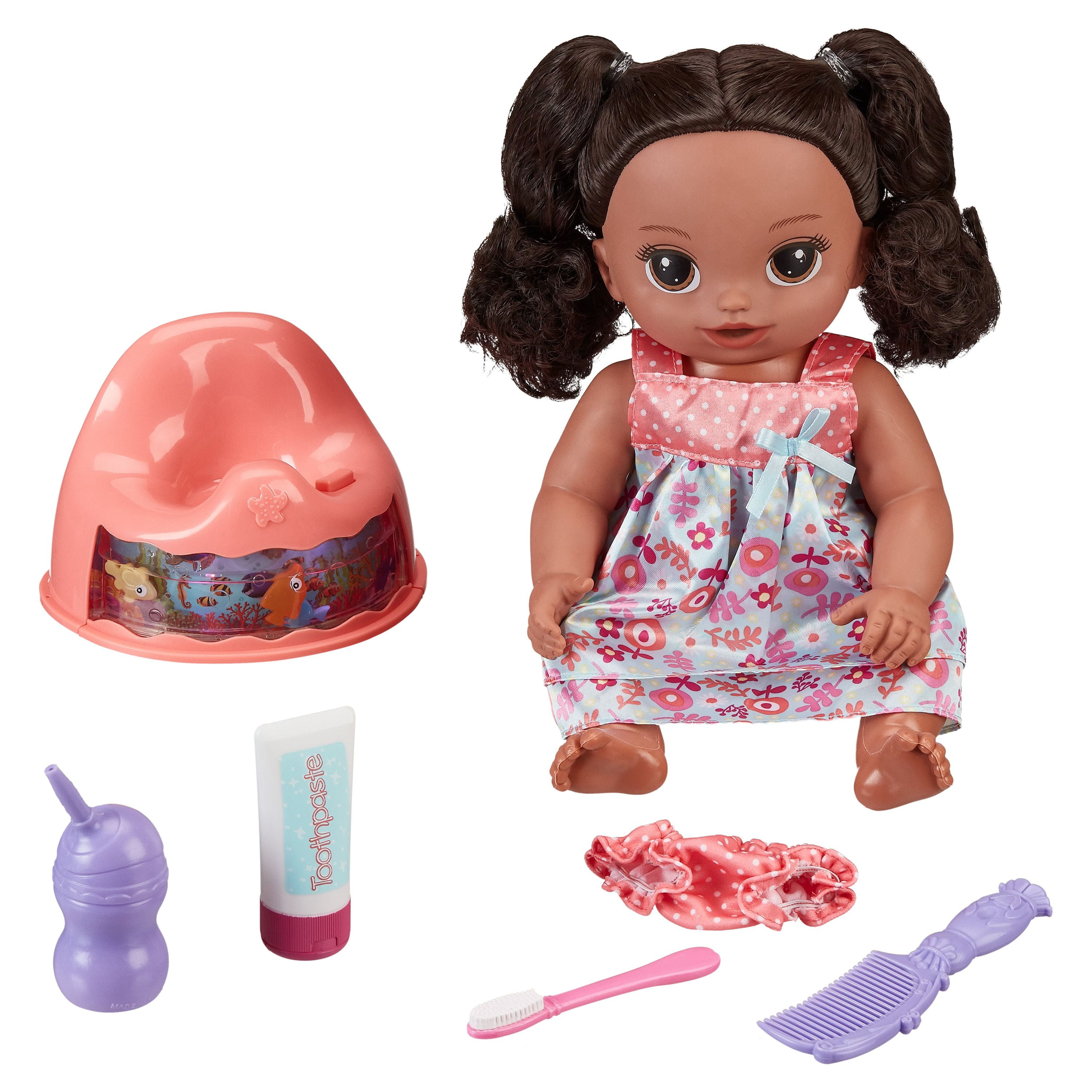 My Sweet Love Potty Training Doll and Play Set, 7 Pieces, African American