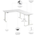 thumbnail image 6 of Move 60 Series 60W L Shaped Standing Desk in White - Engineered Wood, 6 of 7