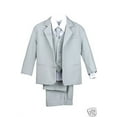 thumbnail image 3 of BABY, TODDLER & BOY WEDDING  PARTY FORMAL no tail TUXEDO SUIT LT. GRAY  S -20, 3 of 7