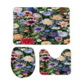 thumbnail image 2 of Floral Colorful Flower Bathroom Mats Set 3-piece Bath Mats , Floor Rug Decorations for Kitchen Bathroom Bedroom, 2 of 7