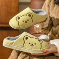 thumbnail image 6 of NOKIO Women's Fuzzy House Slippers Indoor Soft Warm Kawaii Shoes with Cushion Sole, Cute B𝖾𝖺r Ca𝗋𝗍oon Slipper Winter S𝗅ip On Furry Slides Comfy Warm Bedroom Footwear, 6 of 9