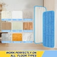 thumbnail image 6 of 5 Pcs Replacement Microfiber Pad for Universal Commercial 16.5 Inch Mop Head,Flat Mop Head,Heavy Duty,Wet & Dry Commercial Cleaning Refills Reusable Mop Refills Fit for Most Flat Mop System, 6 of 7