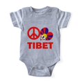 thumbnail image 1 of CafePress - Peace Love Tibet - Cute Infant Baby Football Bodysuit, 1 of 1