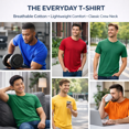 thumbnail image 3 of SOCKS'NBULK 60 Pack of Bulk Mens Cotton Crew Tshirts, Assorted Wholesale Sleeve Tee Shirts (60 Pack Mens Tshirts Pack A, Small), 3 of 7