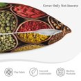 thumbnail image 5 of Bingfone Spices And Herbs Linen Throw Pillow Covers Cushion Case Pocket Button Vintage Farmhouse Pillowcase for Sofa Couch Bed 18"x18", 5 of 9