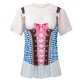 thumbnail image 4 of Tfken Soft Tops For Girls Comfy Daily Wear Holiday Summer Short Sleeve Tshirts Tees Print Graphic Comfortable T-Shirts Kids Cute Clothes Size 3-4 Years, 4 of 4