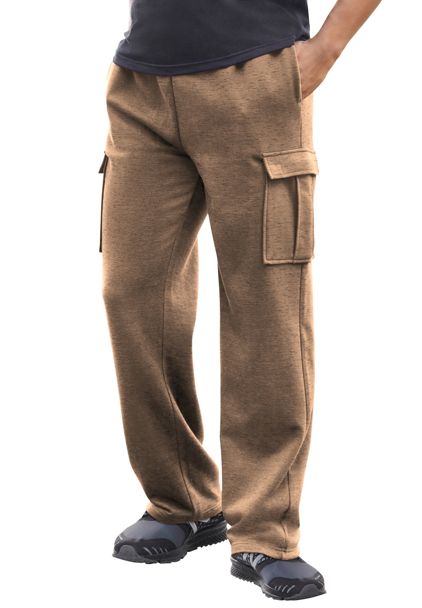 climate concepts men's and big men's fleece cargo pants