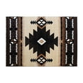 thumbnail image 2 of Emma + Oliver Fe 5x7 Berber Olefin Accent Rug with Complementary Southwestern Pattern in Beige, Black and Brown and Jute Backing, 2 of 7