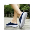 thumbnail image 2 of Mules Shoes for Women Slip on Sneakers Backless Walking Shoes Blue 9, 2 of 9