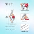 thumbnail image 6 of Taioiat Double Birthstone Necklaces for Women 18K Gold Plated Birthstone Rose Flower Jewelry Anniversary Valentines Day Mother's Day Birthday Gifts for Her Wife Girlfriend Mom, 6 of 7