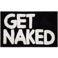 thumbnail image 7 of Get Naked Bath Mat - Cute Bath Mat for Apartment Decor - Black Bath Mat - Black Bathroom Rug with White Letters - 31" x 20", 7 of 7