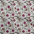 thumbnail image 1 of oneOone Georgette Viscose Pink Fabric Floral Retro Sewing Craft Projects Fabric Prints By Yard 42 Inch Wide, 1 of 5