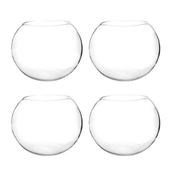 Jarrones de cristal con burbujas para manualidades y fiestas, 8 x 10 cm, juego de 4