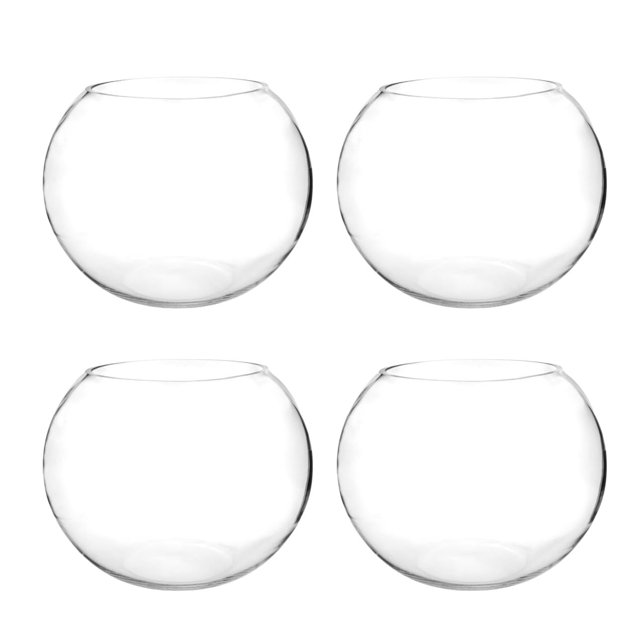 Jarrones de cristal con burbujas para manualidades y fiestas, 8 x 10 cm, juego de 4