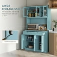 thumbnail image 4 of HOMCOM 71" Pantry Cabinet w/ Microwave Space Buffet w/ Hutch Blue, 4 of 10