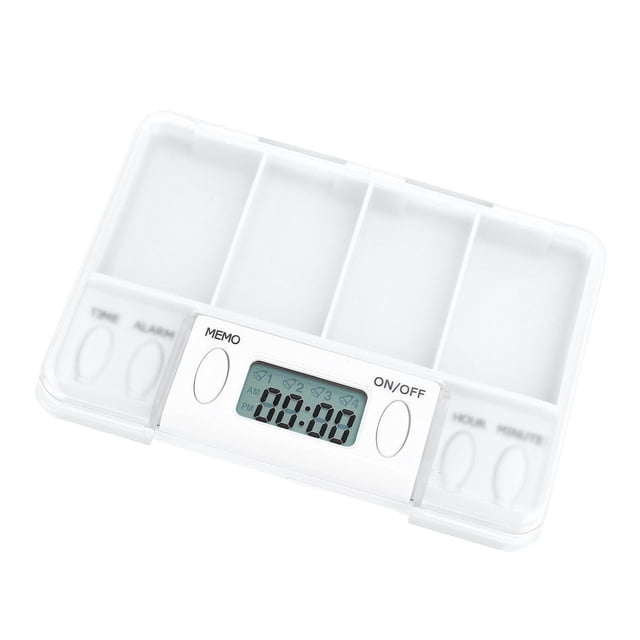 Pill Reminder, Electronic Reminder Medicine Dispenser, Intelligent Storage Box with Multiple Compartments for Home Travel, Smart Medication Reminder with Humanized Design