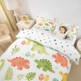 thumbnail image 3 of Homewish Cute Cartoon Dino Twin Duvet Cover,Kawaii Plants Twin Bedding,White,Polkadot Reversible,2pcs,1 Duvet Cover and 1 Pillowcase, 3 of 6