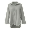thumbnail image 5 of Clothing 2025 Super Soft Wrinkle Free Button Down Shirts for Women Formal Work Dress Blouses Tops Womens Button Down Shirts Boyfriend Long Sleeve Oversized Blouses Tops, 5 of 6