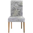 thumbnail image 2 of RYLABLUE Marble Pattern Stretch Chair Cover Protector Seat Slipcover for Dining Room Hotel Wedding Party Set of 4, 2 of 5