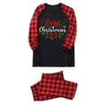 thumbnail image 2 of Odeerbi Christmas Pajamas for Family Plaid Holiday Long Sleeve Family Christmas Pajamas Matching Sets Dad Cute Warm Plaid Printed Sleepwear Xmas Family Matching PJs Set Red, 2 of 4